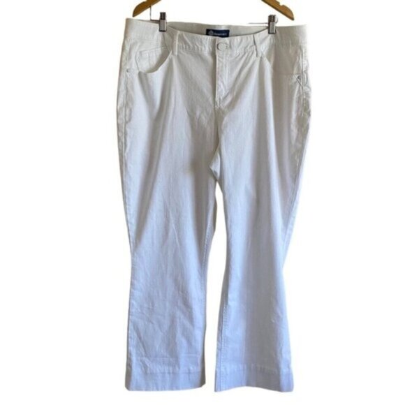 Democracy Ab Solution Jeans Womens 20W White Bootcut Mid Rise Slimming Tummy - Picture 1 of 15